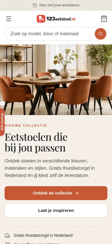 Mobiele weergave van 123Eetstoel.nl