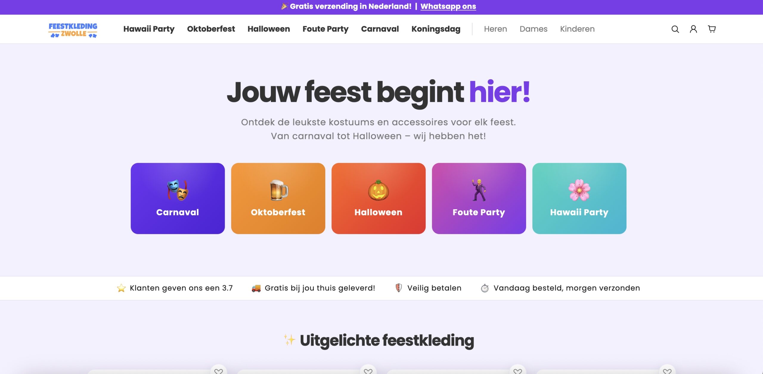 Desktopweergave van Feestkleding Zwolle